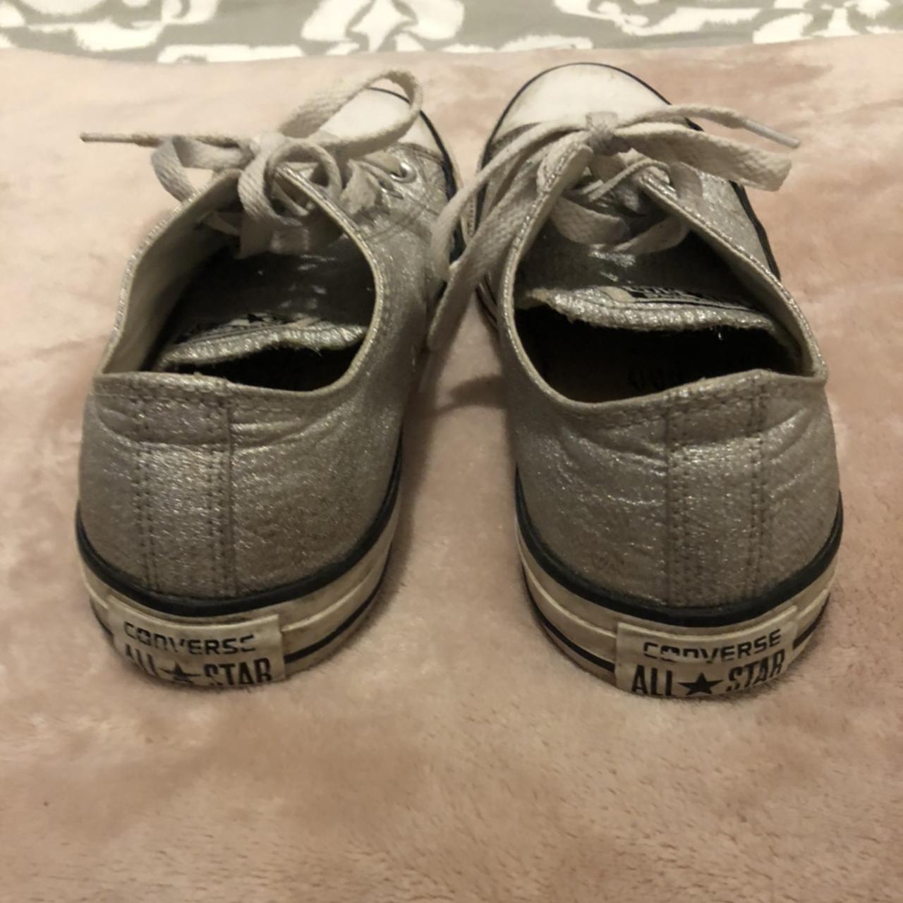 silver converse ladies