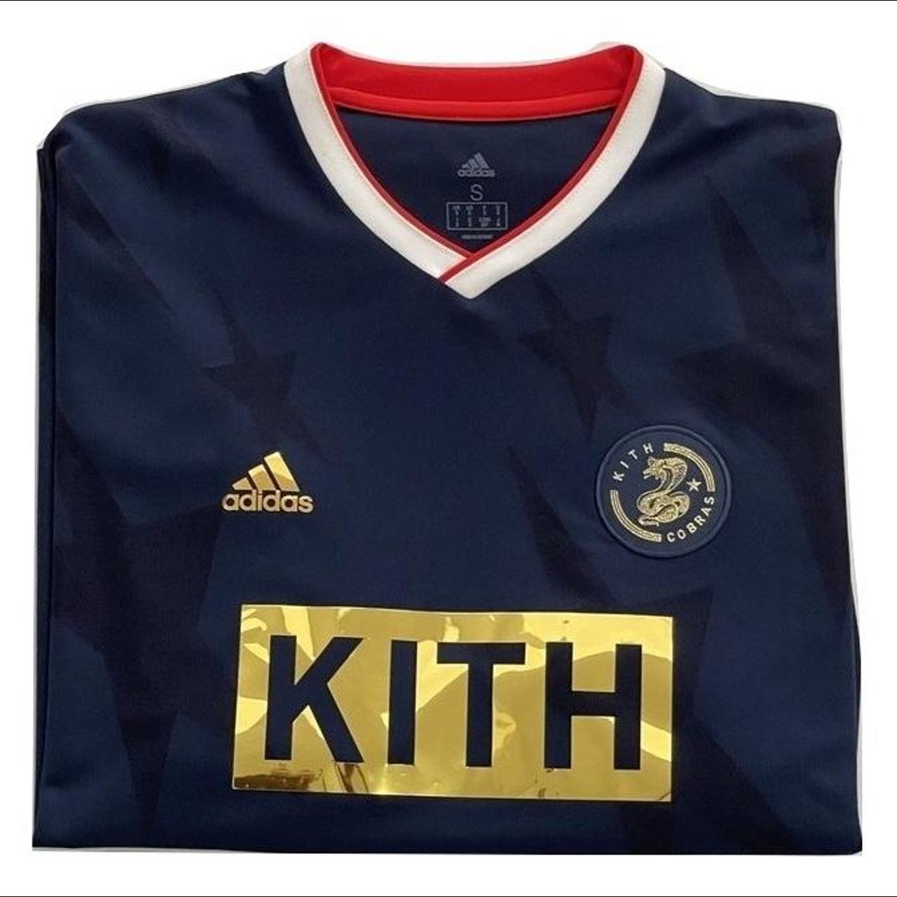 KITH x Adidas Soccer jersey Kith cobras Size:... - Depop