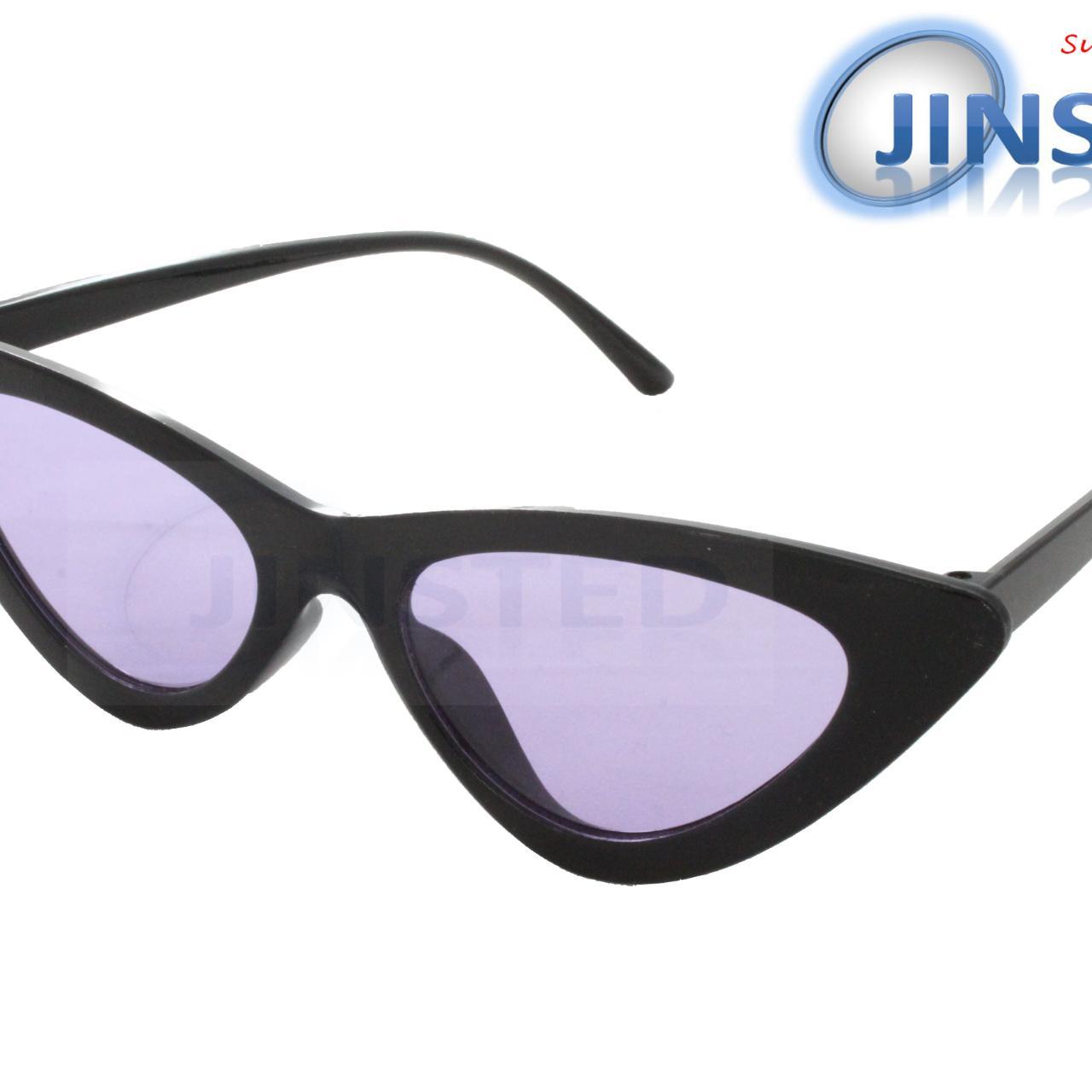 Women's Black and Purple Sunglasses Depop