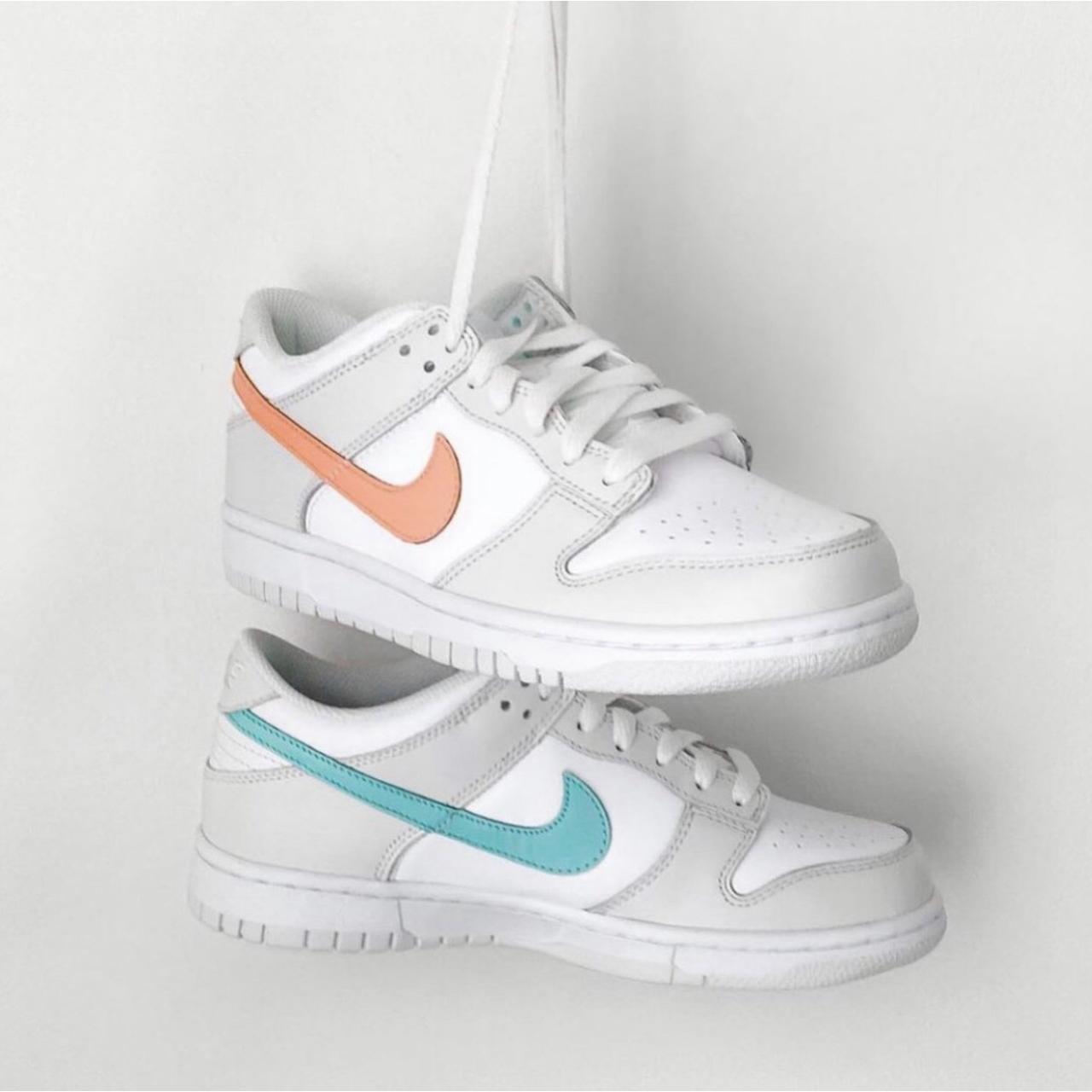nike dunk low peach aqua