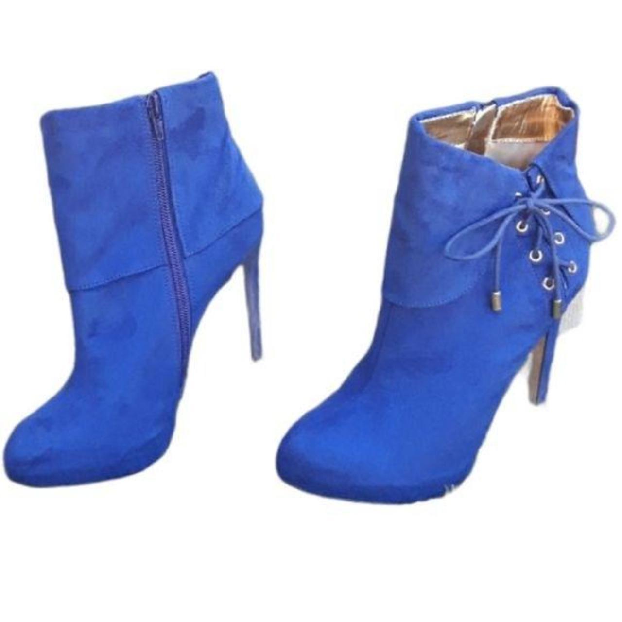 electric blue booties