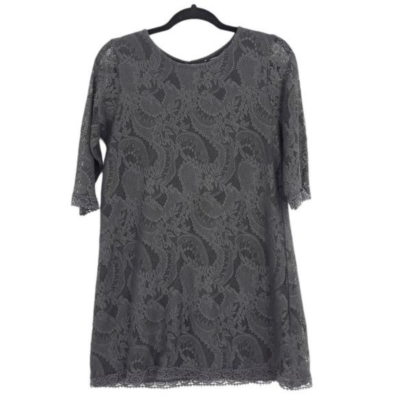 Product Image 1 - Cotton charcoal gray paisley lace