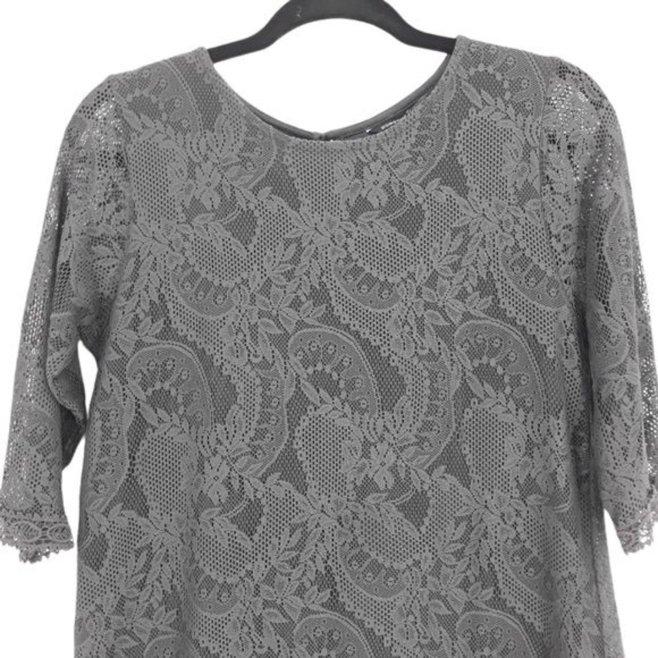 Product Image 2 - Cotton charcoal gray paisley lace