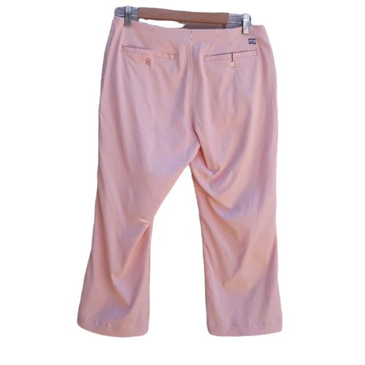 Melon colored low rise Stretch Crop Golf Pants with... Depop
