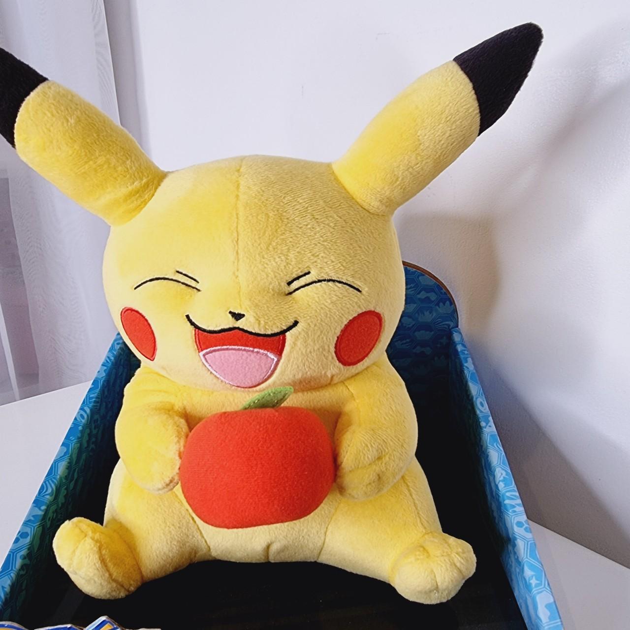 pikachu with apple plush