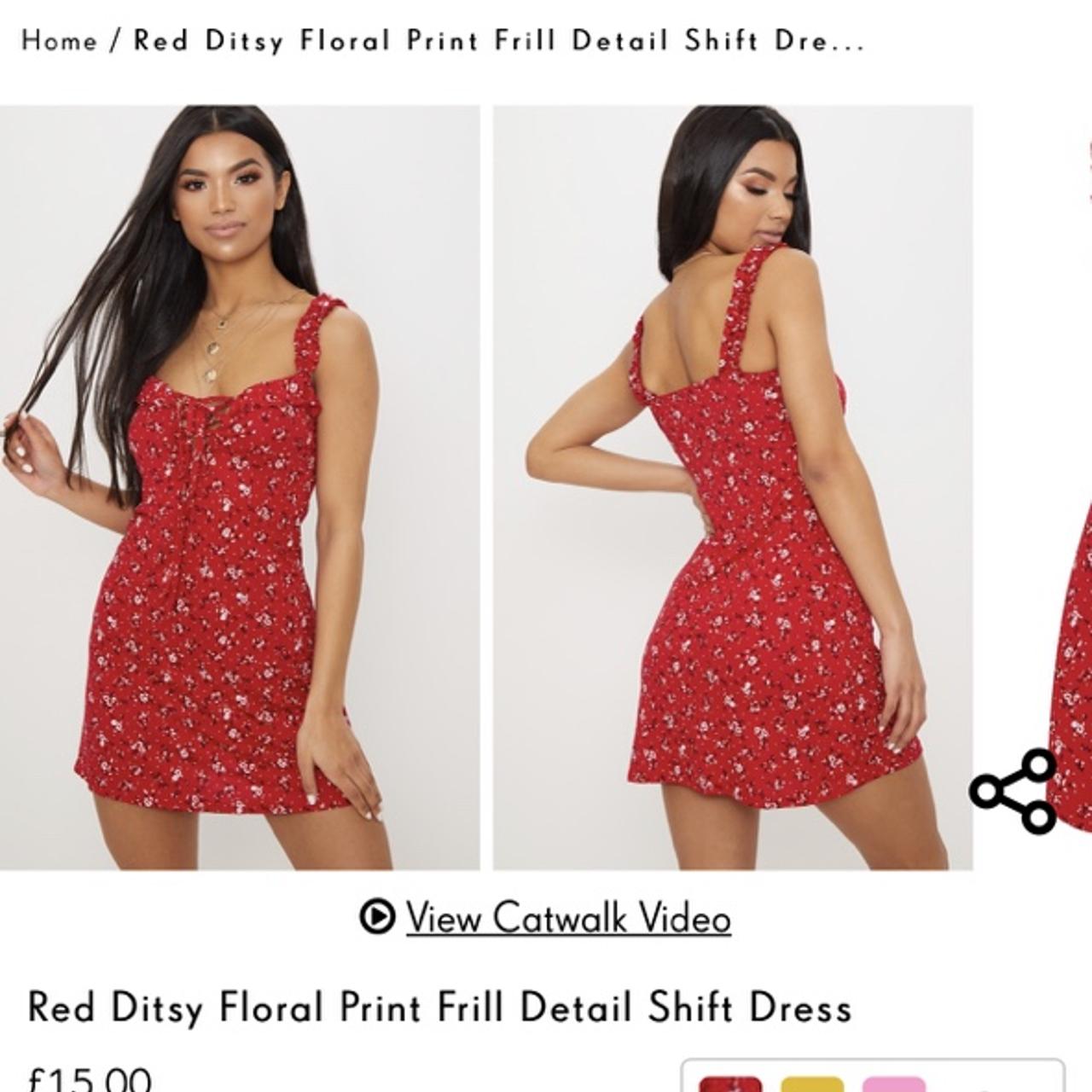 Plt red shop floral dress