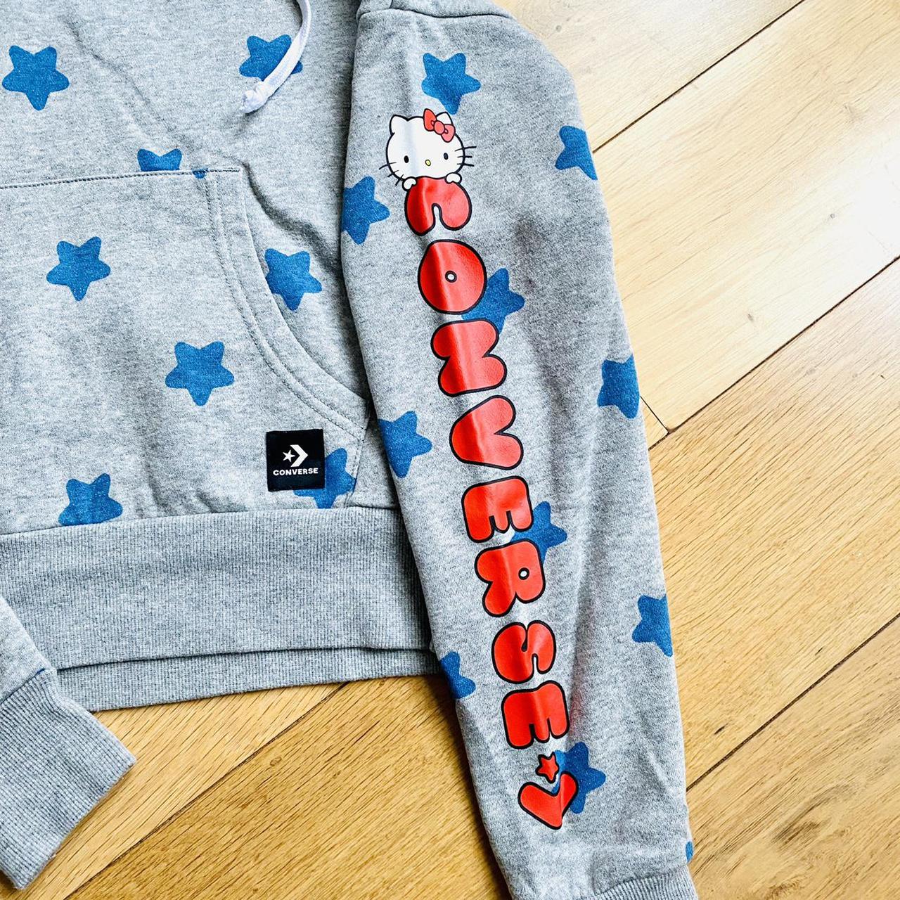 Converse X Hello Kitty hoodie in grey with light...