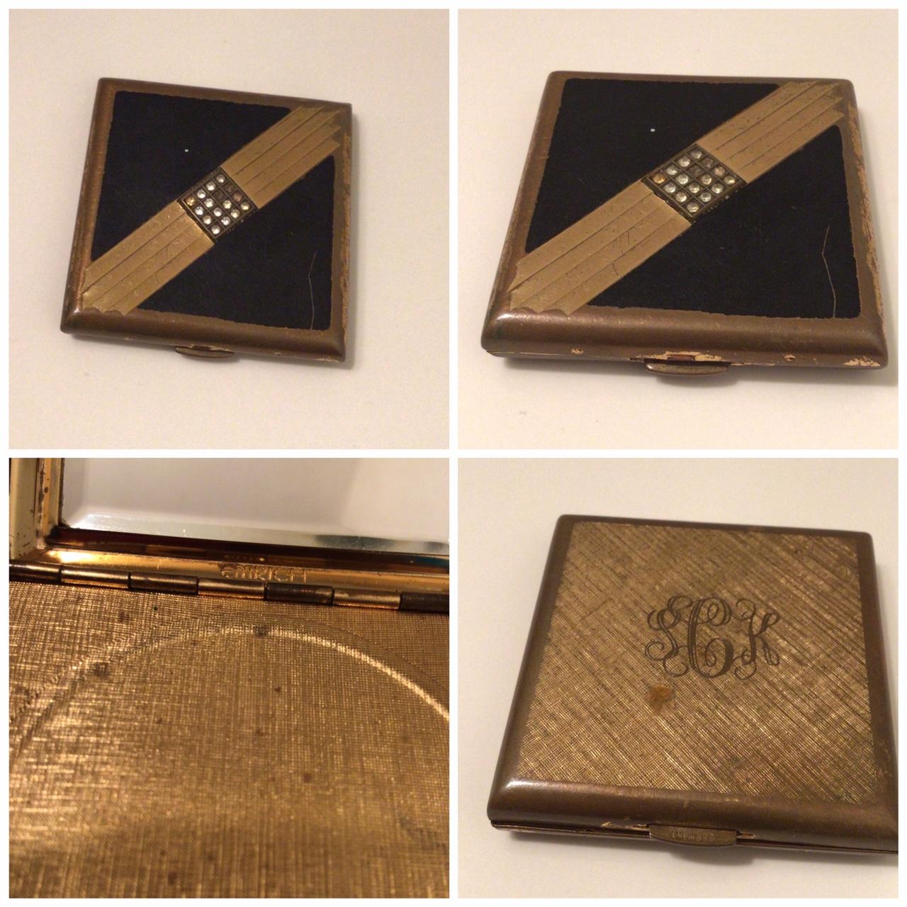 Handcrafted repurposed LV monogram compact mirror - Depop