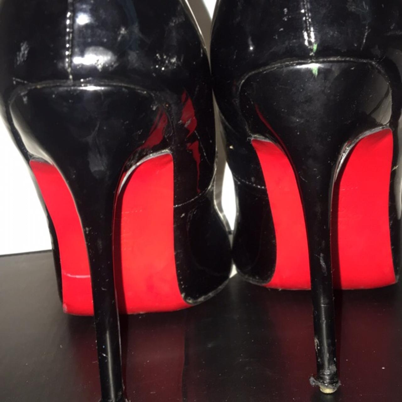 Very well loved louboutin heels As you can see they... - Depop