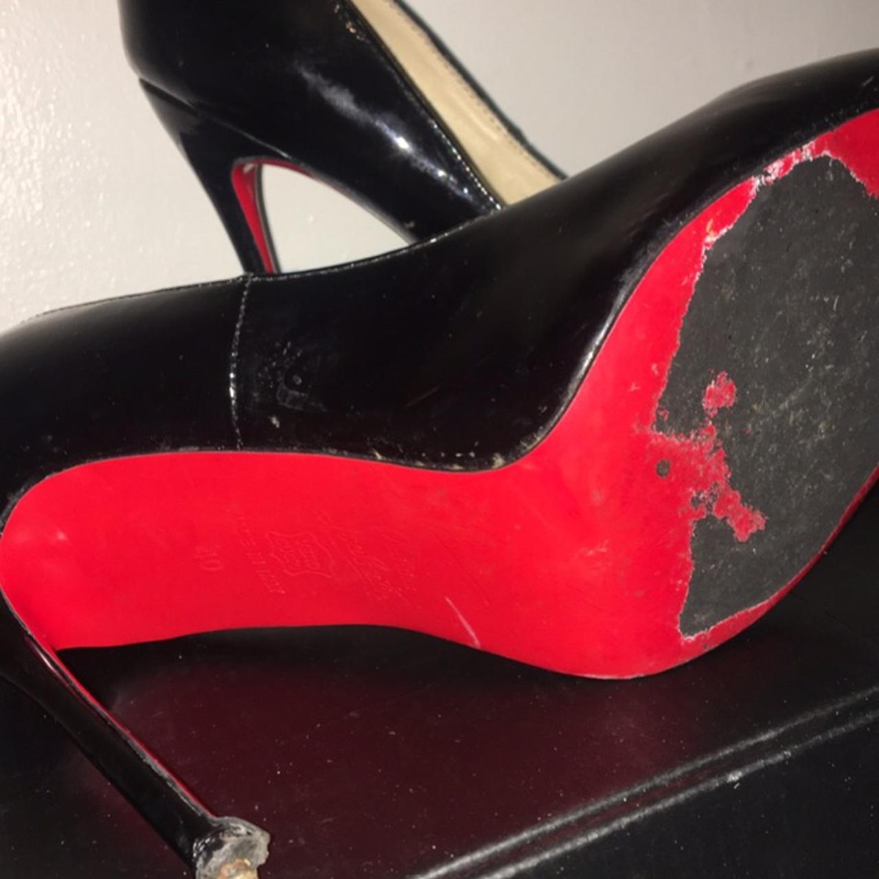 Very well loved louboutin heels As you can see they... - Depop