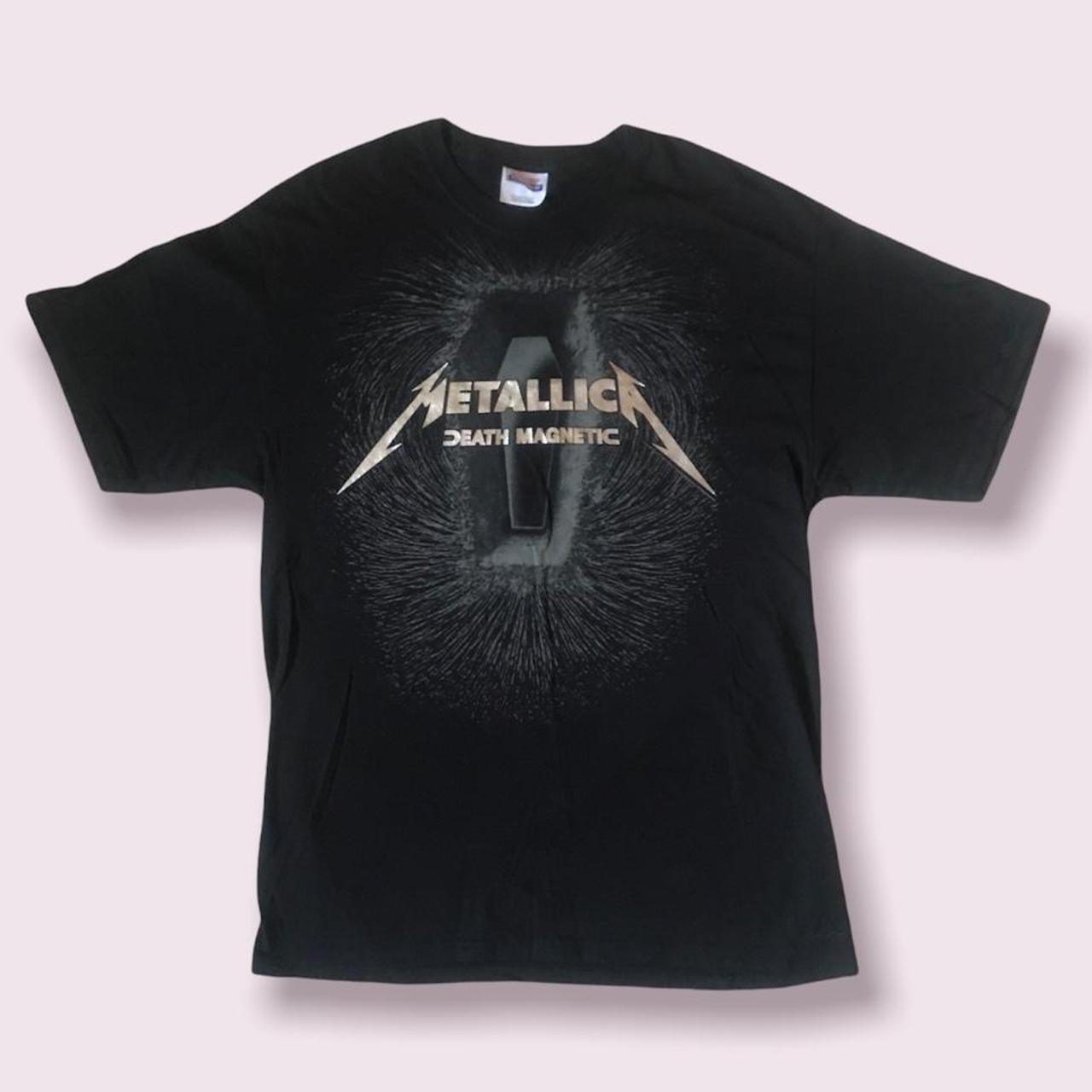 Vintage Metallica death magnetic hanes tag t shirt... - Depop