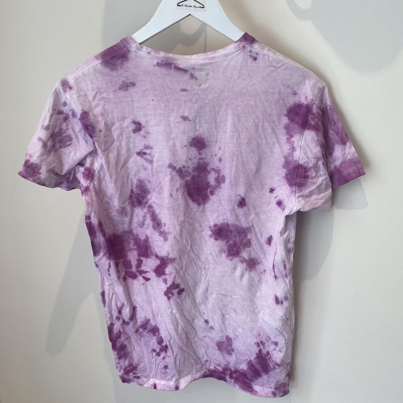 Tie Dye T-Shirt - Celine Print - Purple - Size - Depop