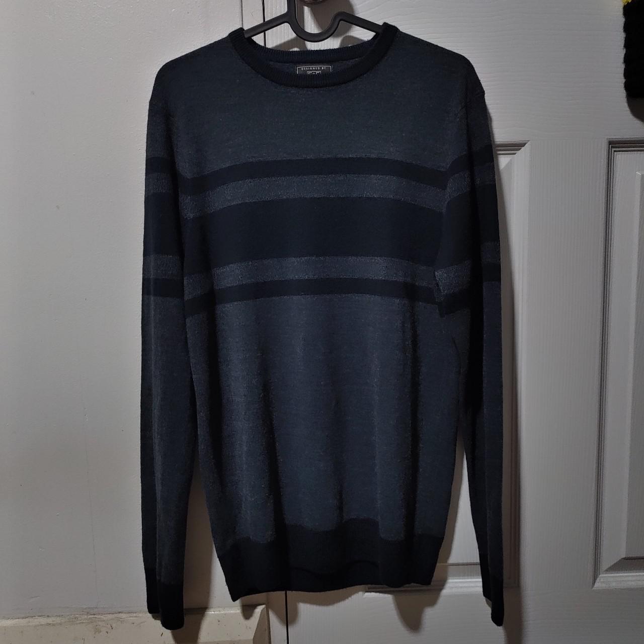 Navy blue striped jumper. Only worn a few times -... - Depop