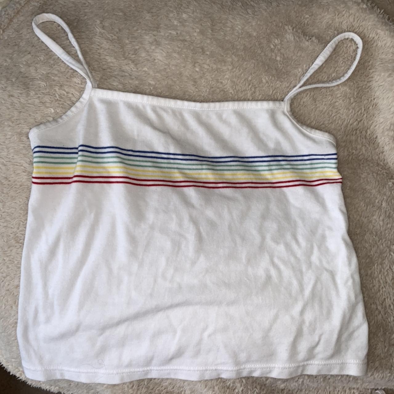Super cute brandy Melville rainbow stripe vest! Only... - Depop