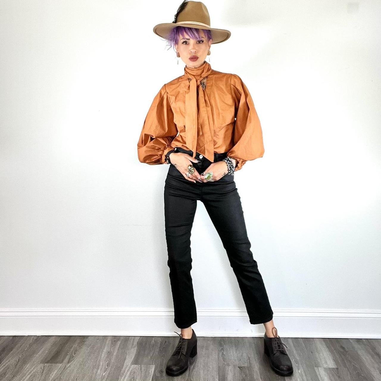 Zara black waxed denim kick flare jeans 👖 These... Depop