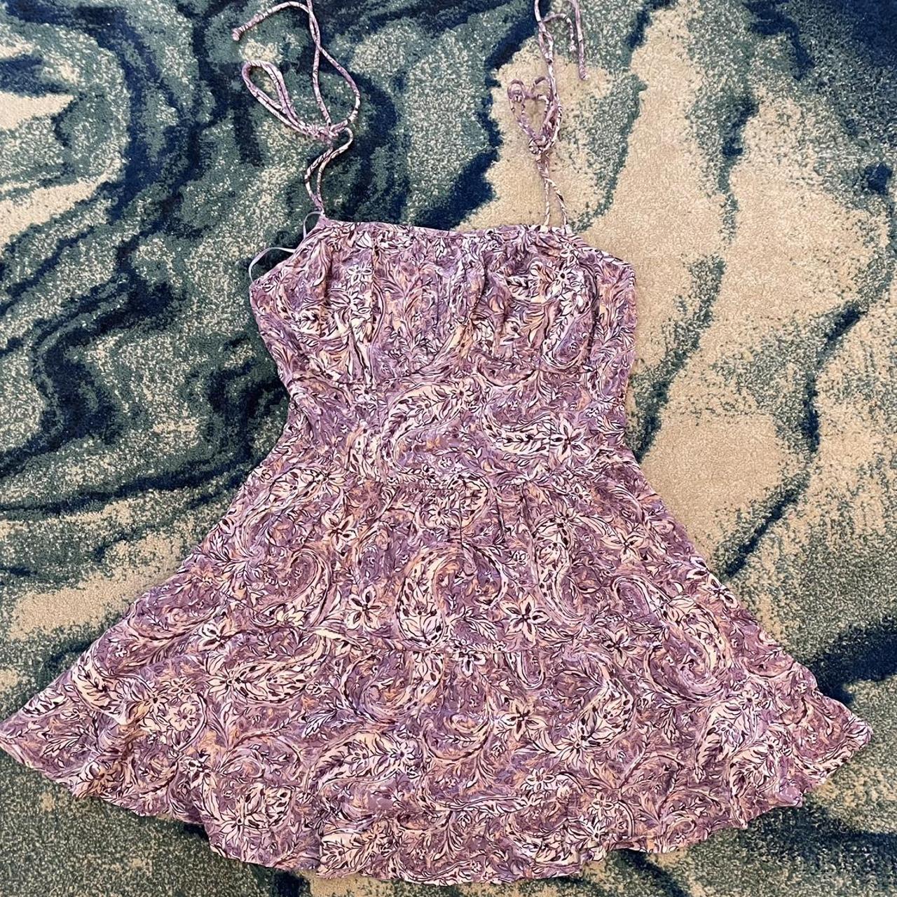 Women's Pink and Purple Dress Depop