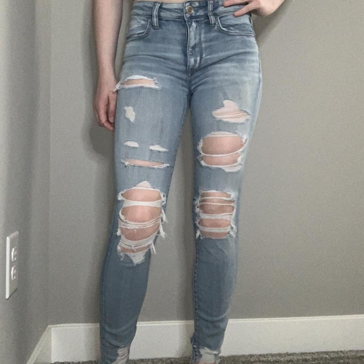 Ripped Jeans American Skinny Jeans Light Wash American Eagle