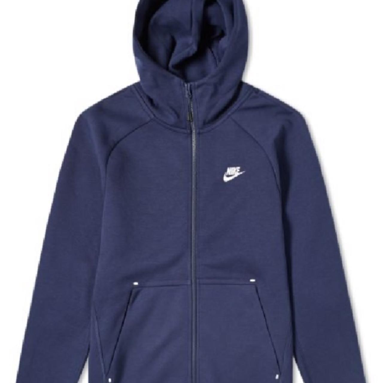 navy blue nike tech fleece hoodie