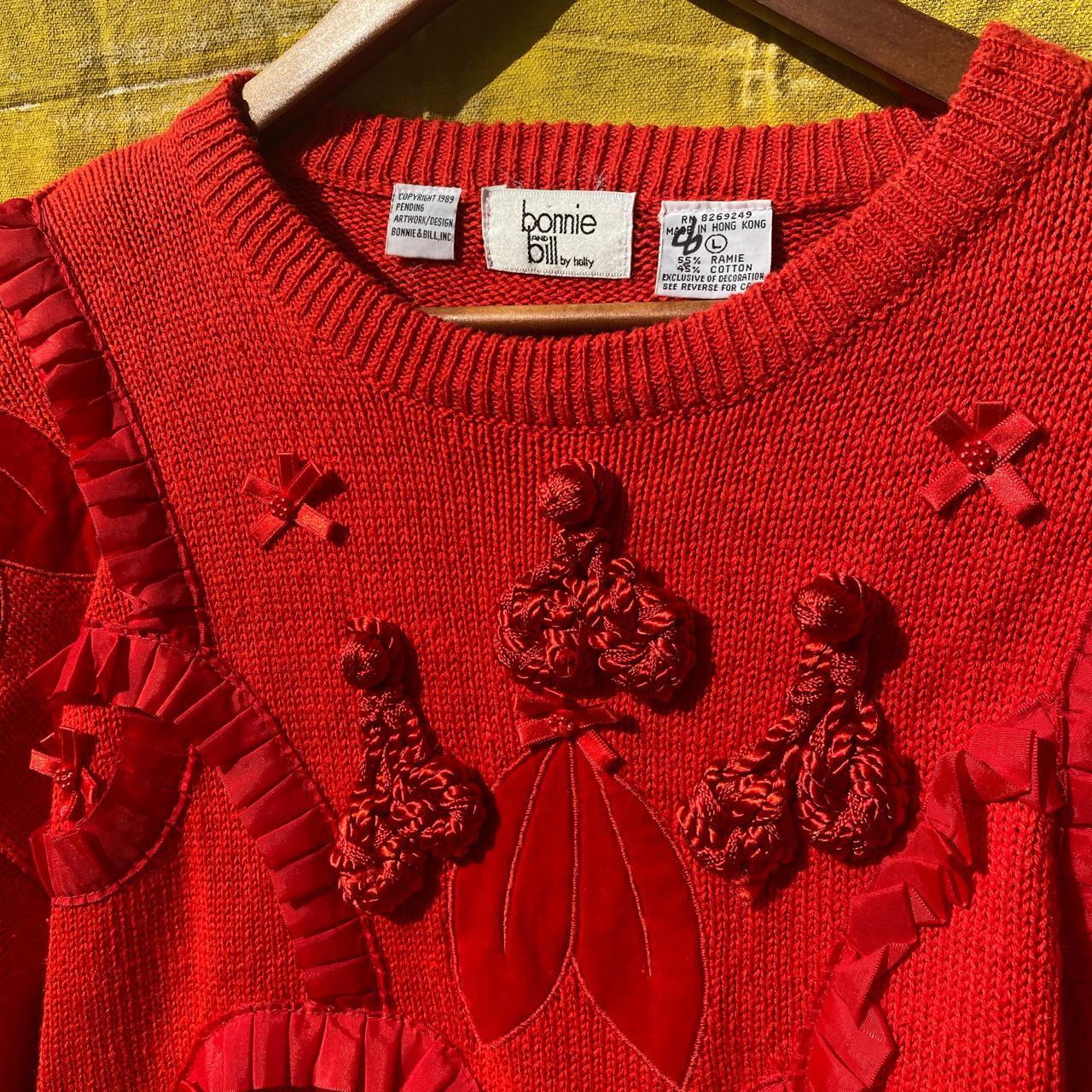 Vintage knit short sleeve sweater. Embellished with... - Depop