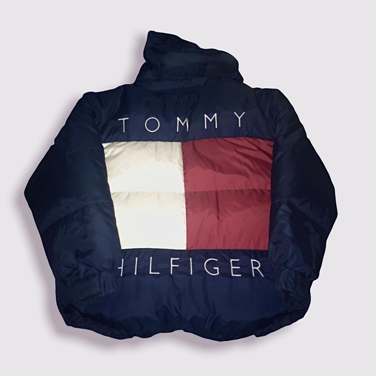 VINTAGE 90s GRAIL: Tommy Hilfiger Big Flag Spell Out... - Depop