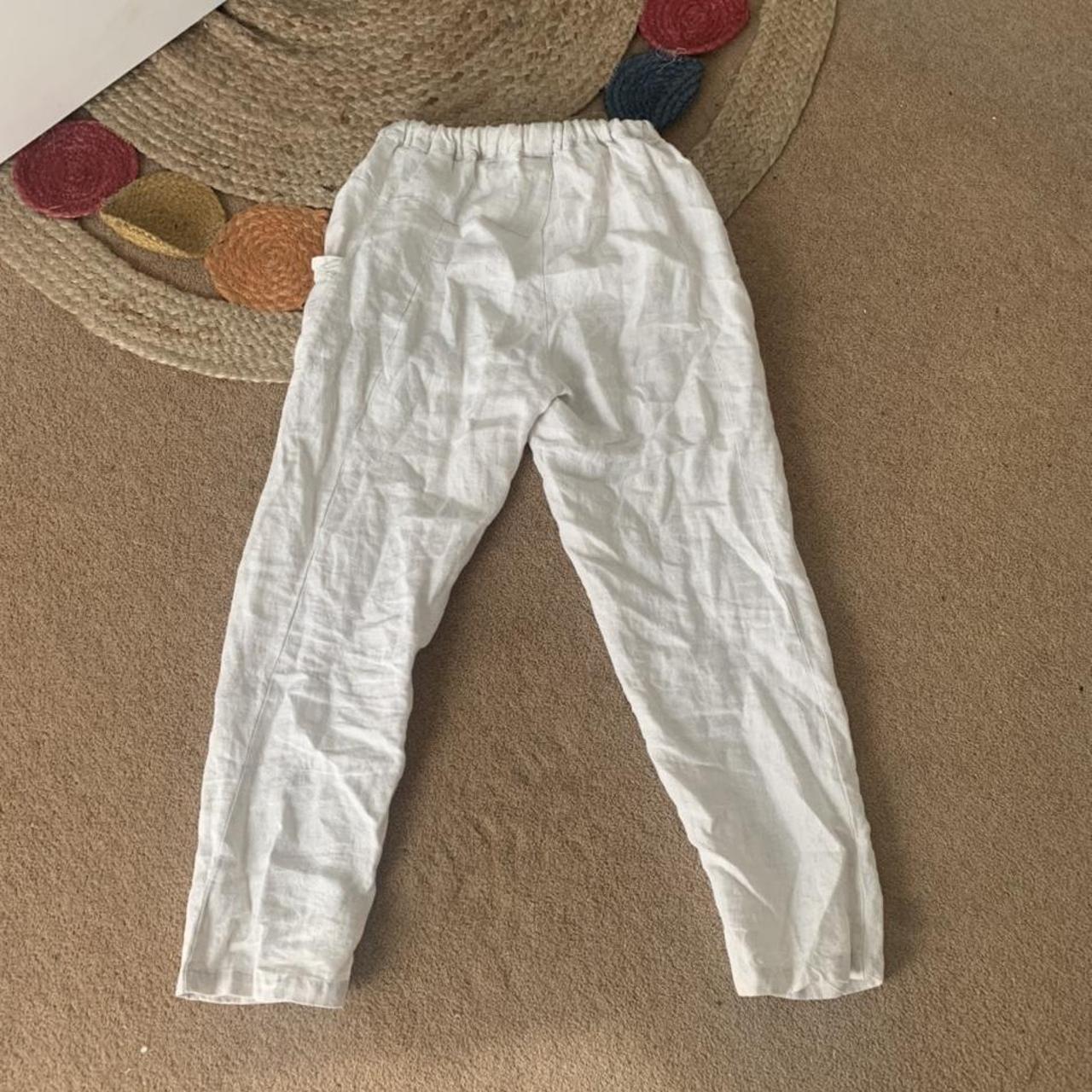Linen cream pants 🏝 100% linen Brand: Little... - Depop