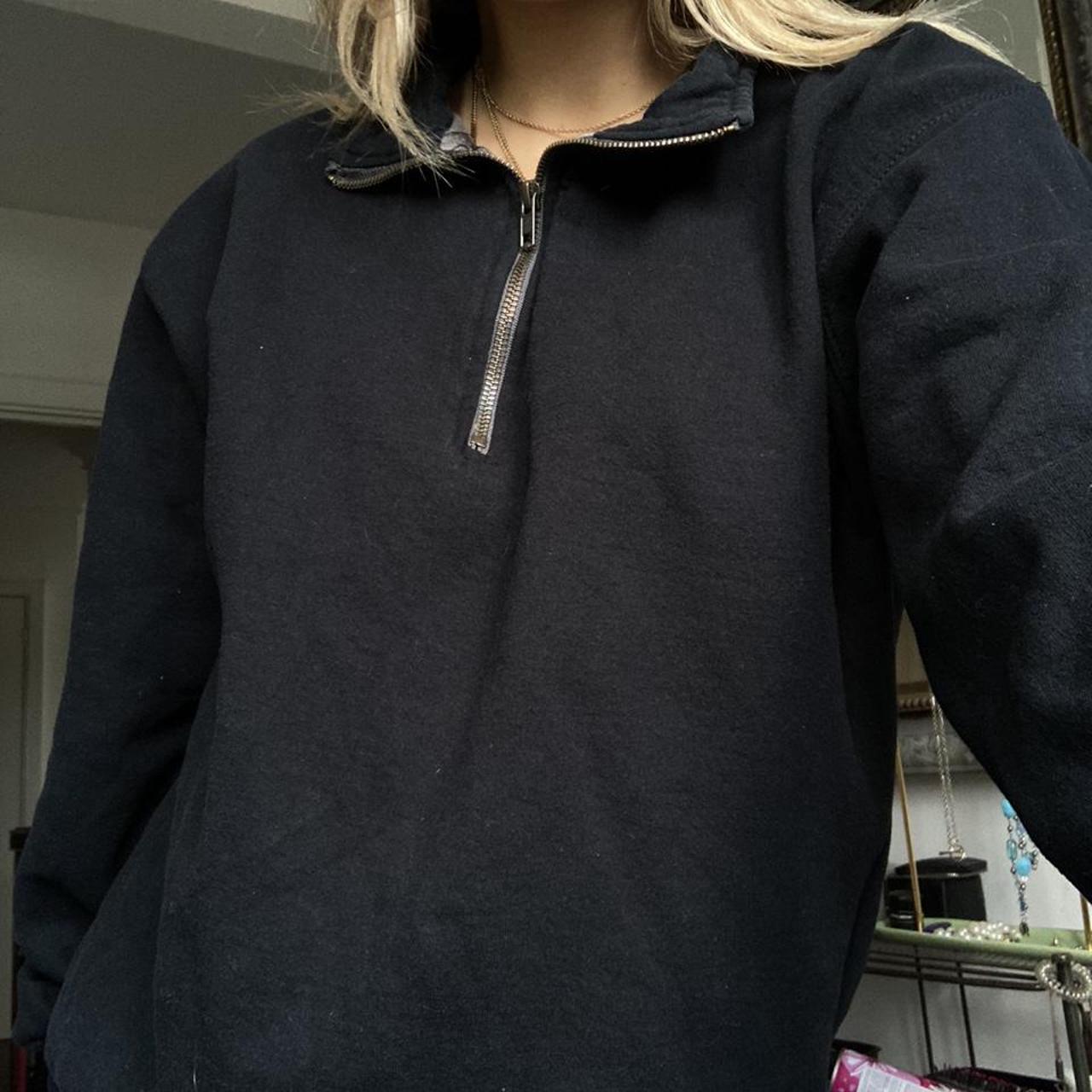 plain black quarter zip