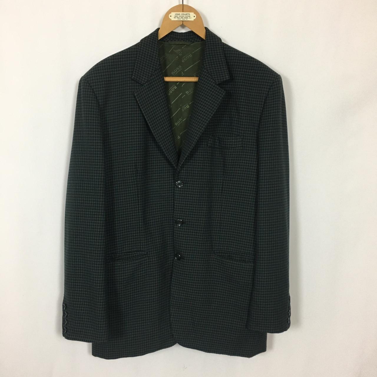 Black Dogtooth Hugo Boss blazer Excellent... - Depop