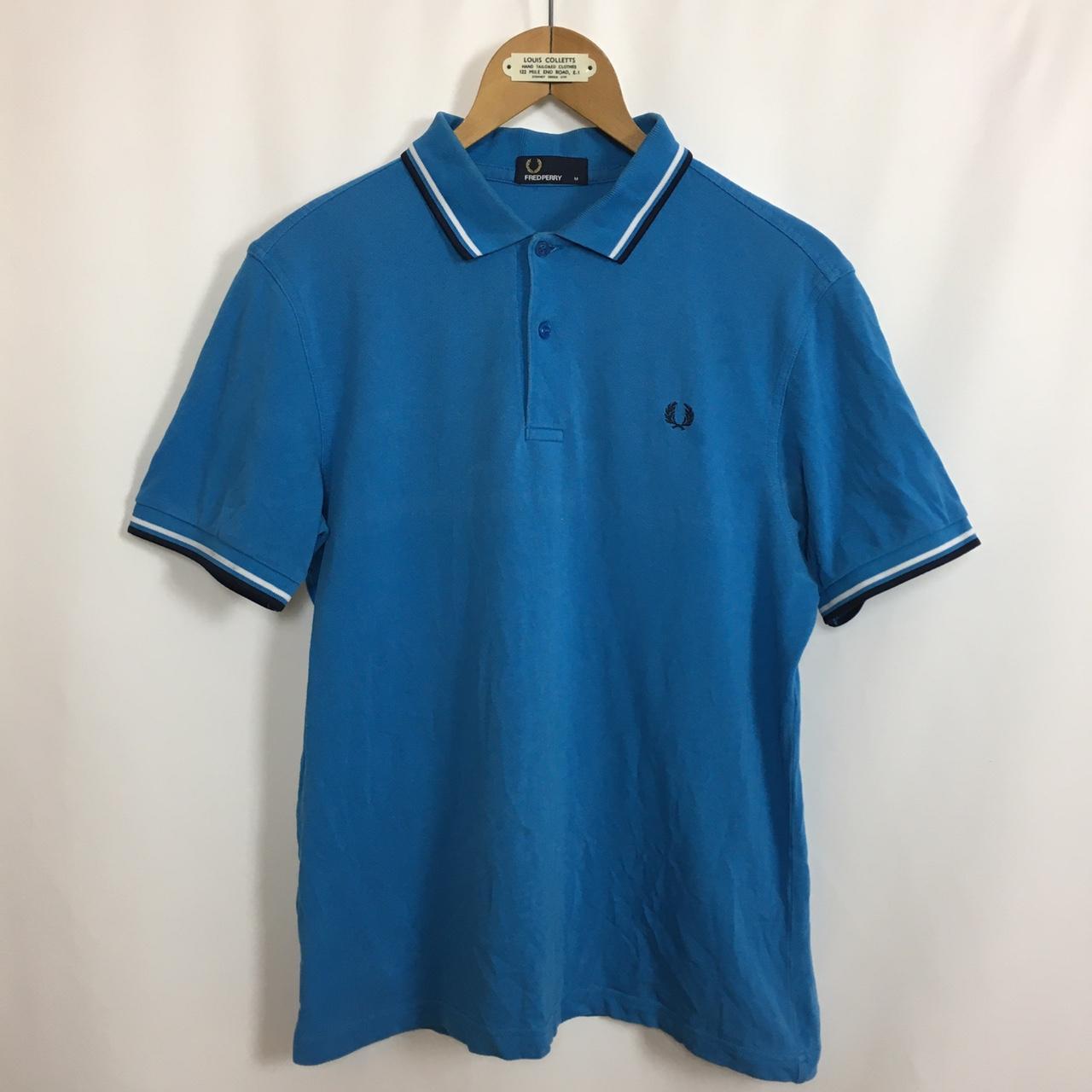 Blue Fred Perry Polo Shirt Medium Great... - Depop