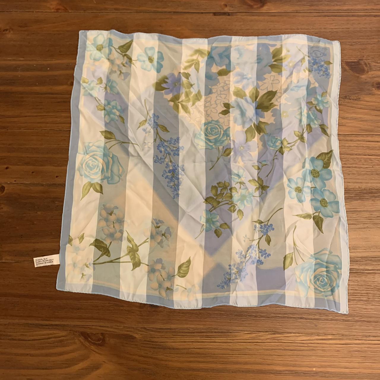 Vintage Silk Scarf. Super Cute Pattern With Striped... - Depop