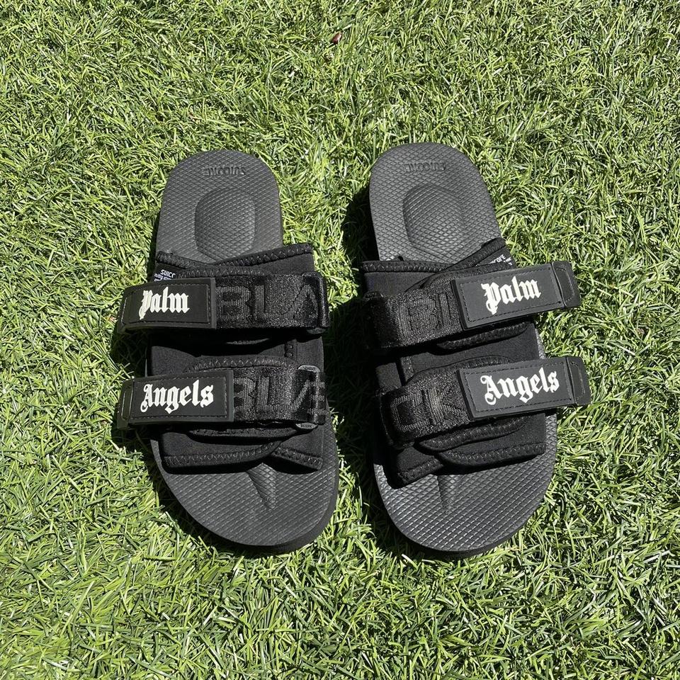 Rare palm angels x suicoke slides sandals white and - Depop