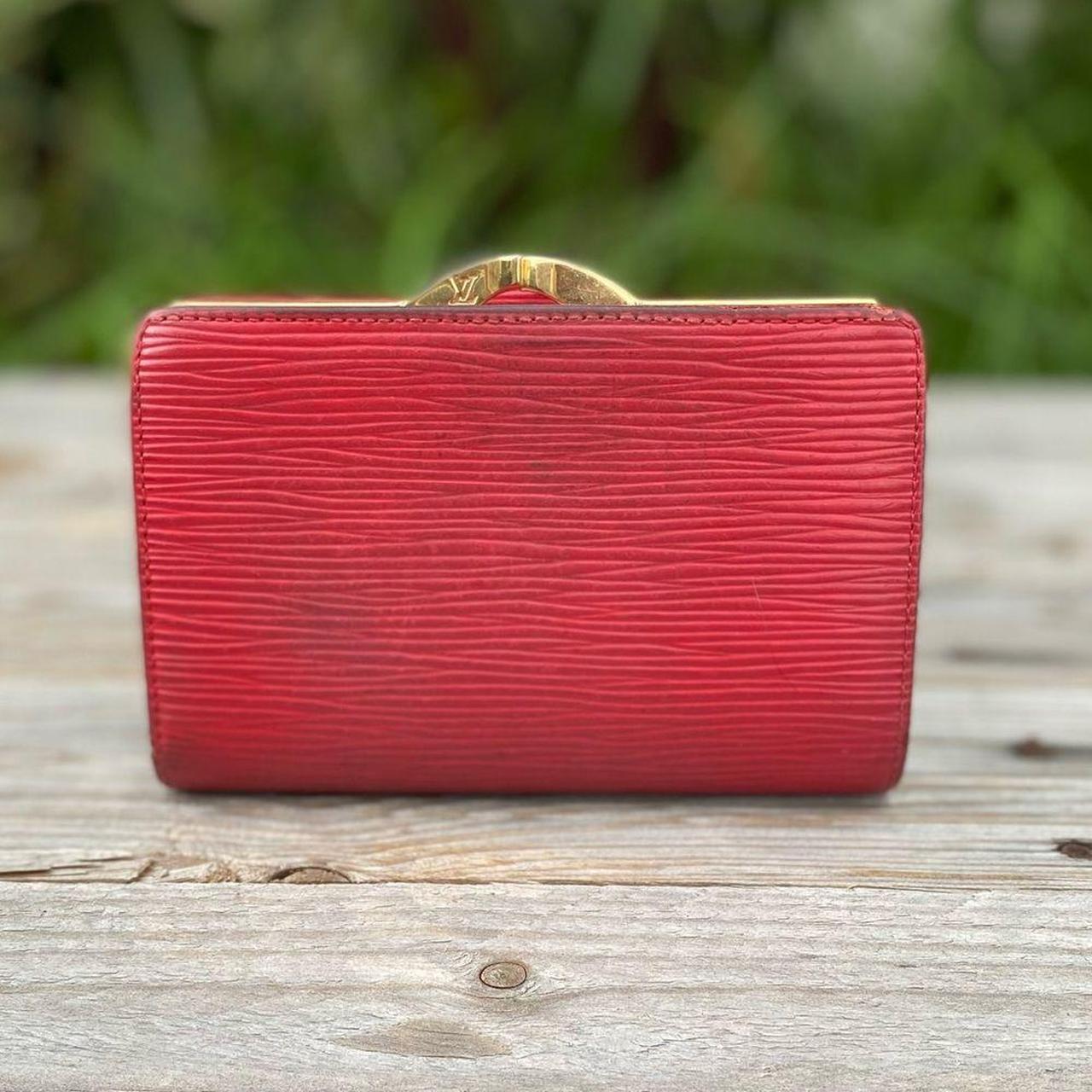 Authentic Louis Vuitton Epi leather kisslock wallet... Depop