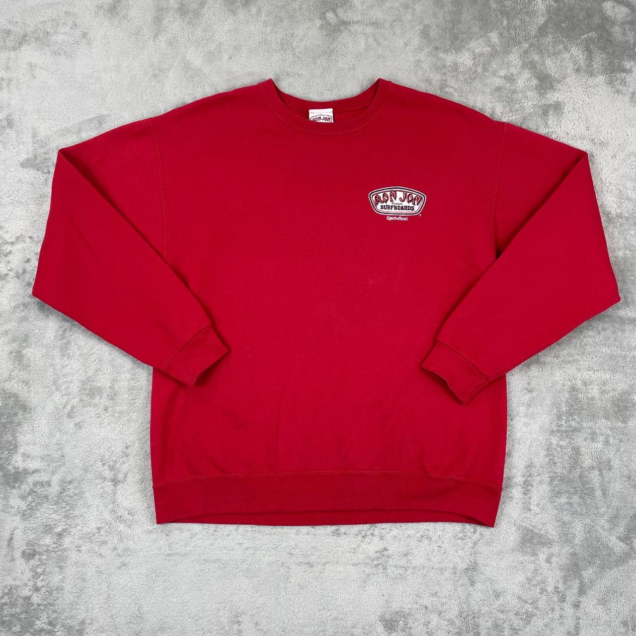 Ron Jon Custom Surfboards Surf Shop Red Sweatshirt... Depop