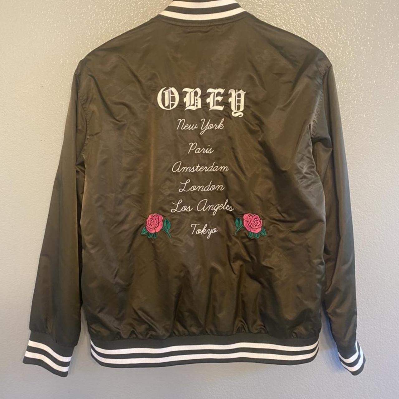Product Image 1 - OBEY Satin Jacket
Dark Olive Green