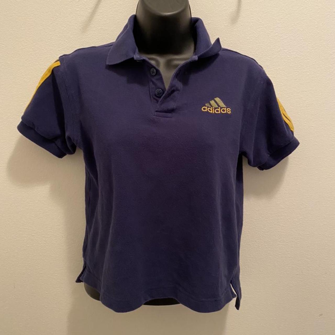 Cute navy blue Adidas shirt in size small #adidas - Depop