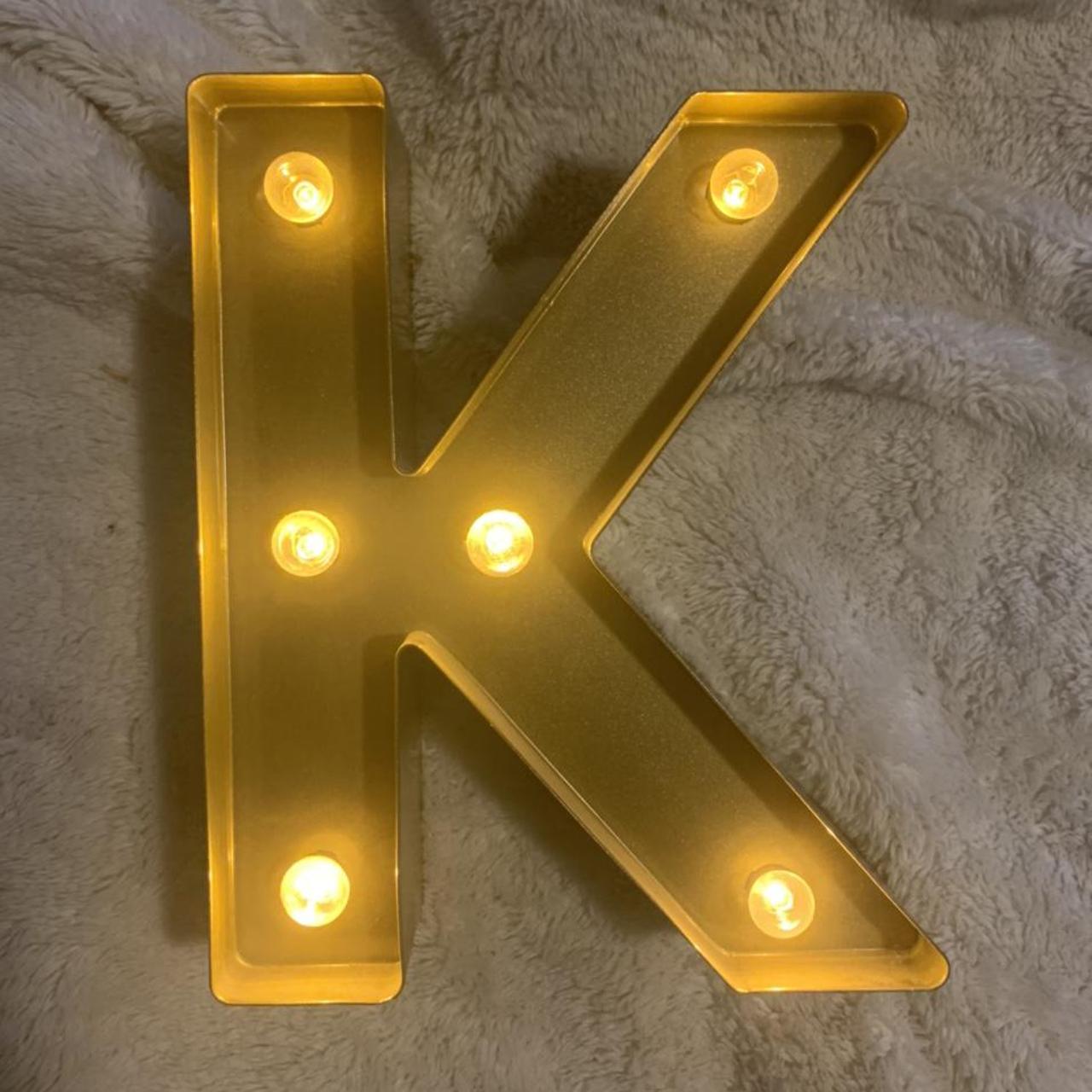 Product Image 1 - Light-up “K” room decor sign
#goldsign