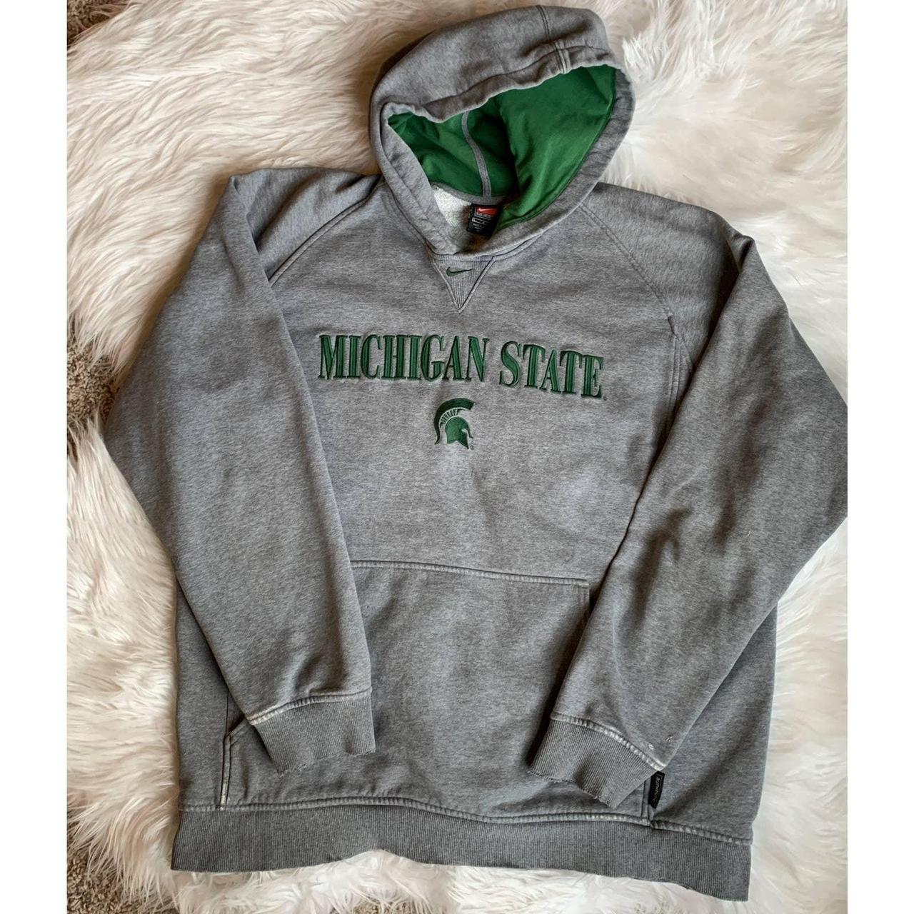 Mens large Nike Center Swoosh Michigan State Hoodie.... - Depop