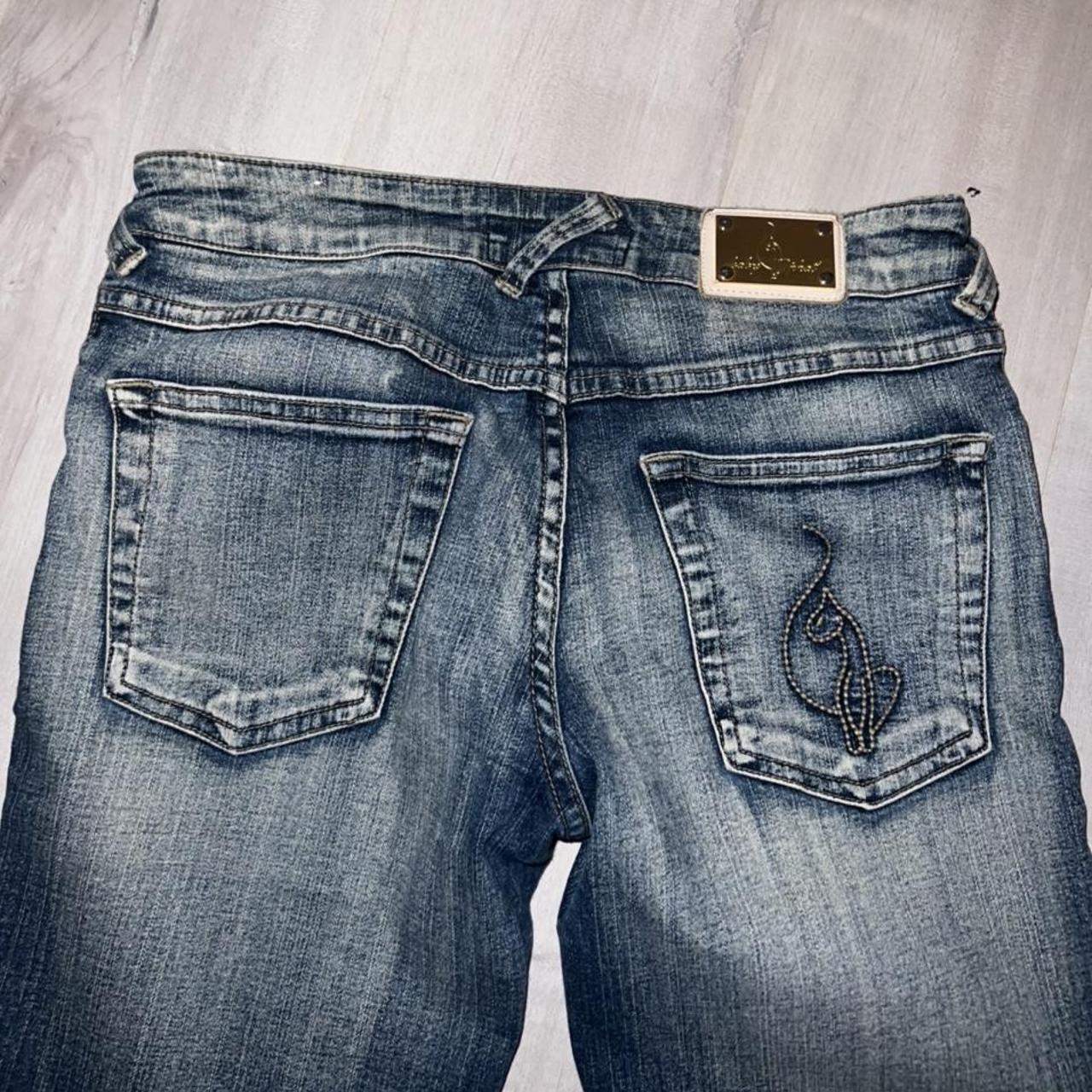 Y2K low rise baby phat jeans xs/small never... - Depop