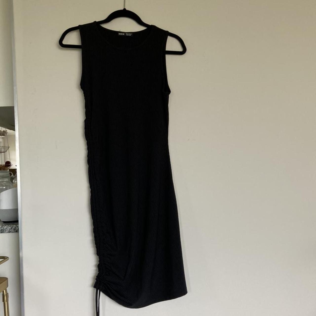 SHEIN black side-scrunch dress. Thick strapped tank... - Depop