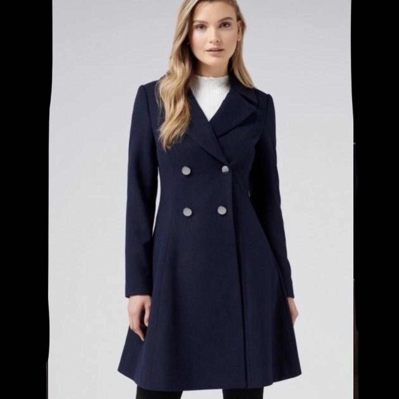 Forever New Women's Navy Coat | Depop