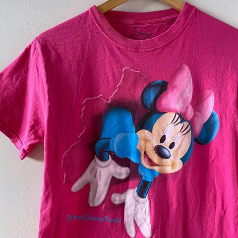 Disney Parks Minnie Mouse Tank Top Size L Hot Pink, - Depop