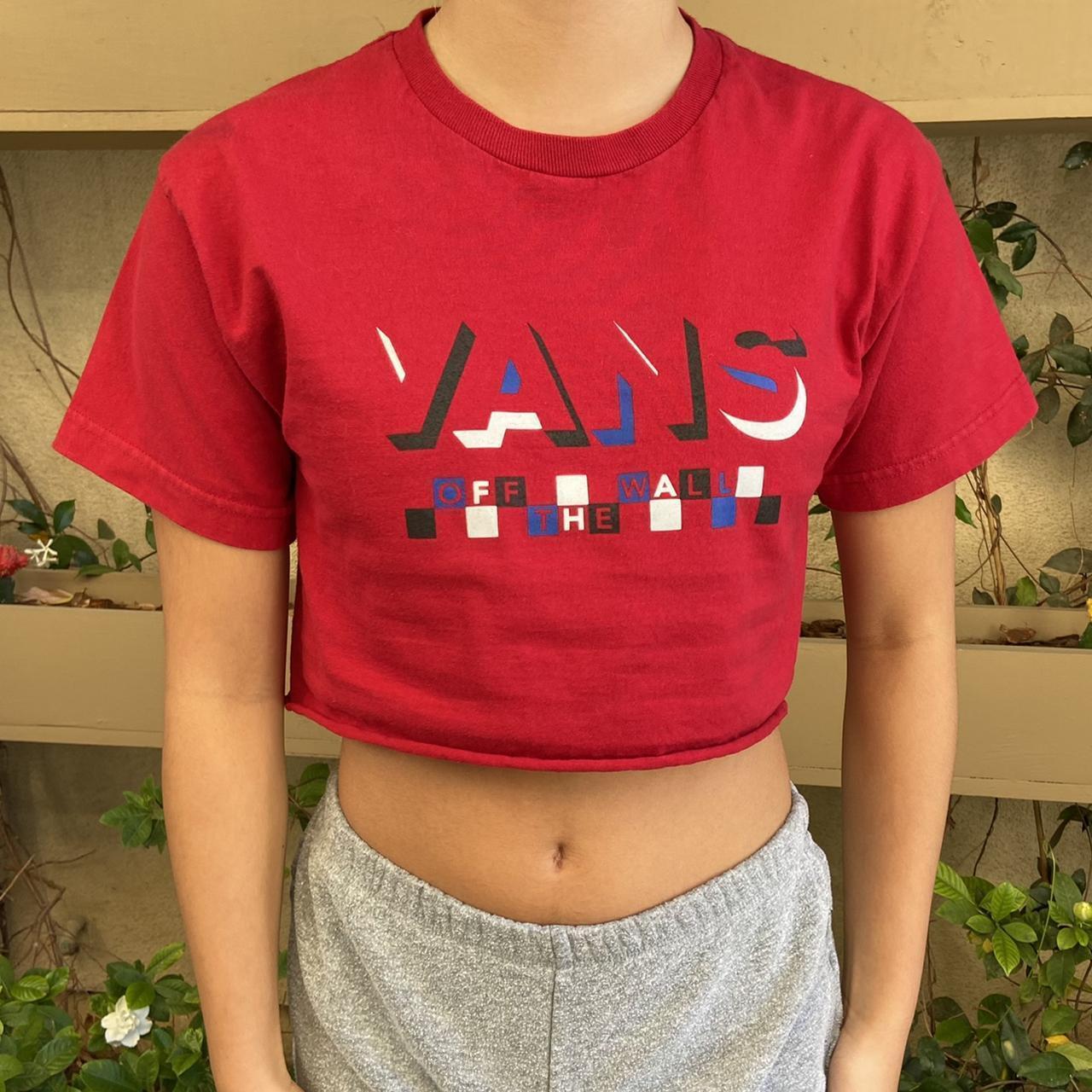 Vans Off The Wall Cropped Tee Vans Off The Wall... - Depop