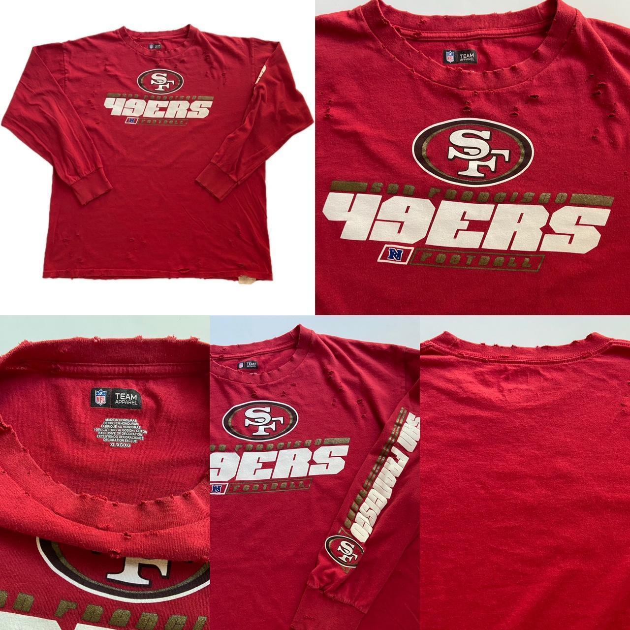 San Francisco 49ers Destroyed Tee San Francisco - Depop