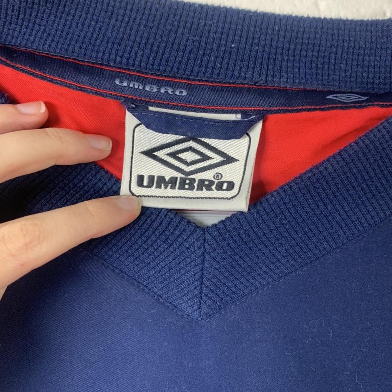 Vintage Umbro pullover UK size XL 🌼Features: Navy... - Depop