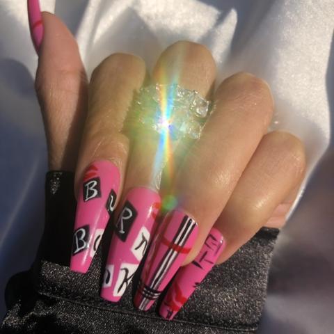 Louis Vuitton-style custom press on nails. Can be - Depop