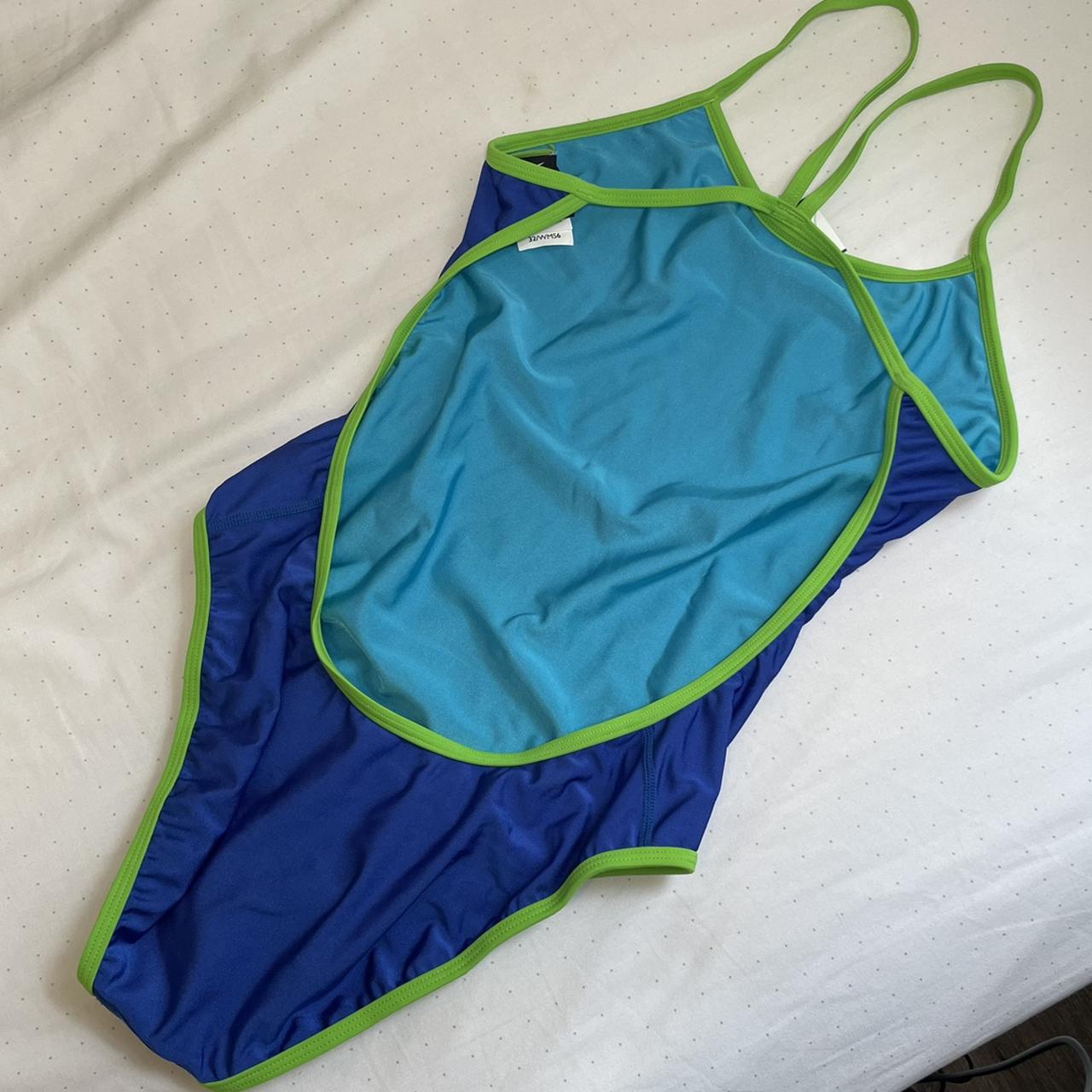 Vintage Nike Reversible Swimsuit in royal blue,... - Depop