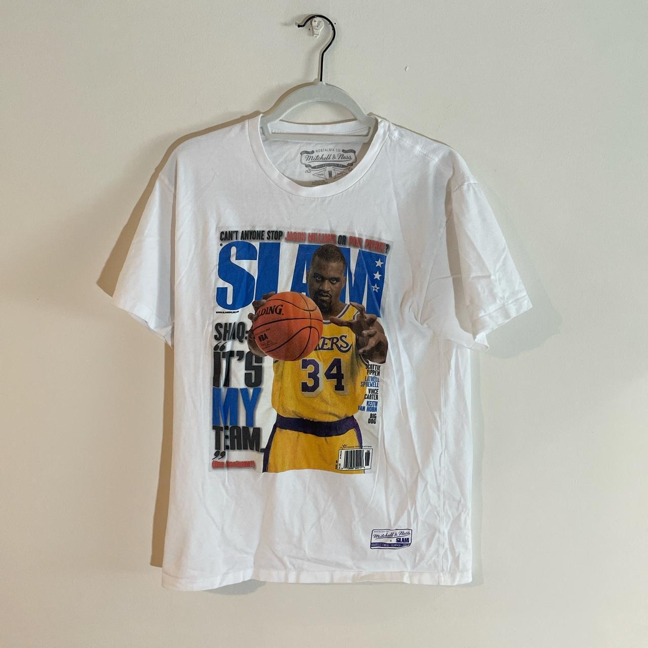 Shaq Slam Magazine T shirt 1999 Cover Vintage great... - Depop