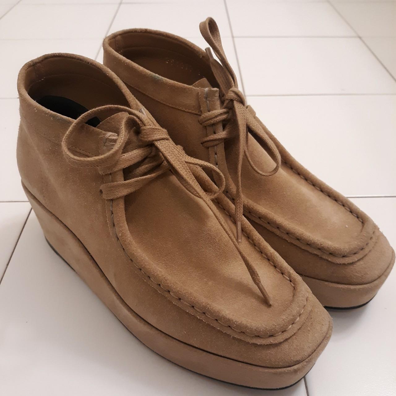 BALENCIAGA WEDGE LOAFER ANKLE BOOTS IN NEUTRAL Depop