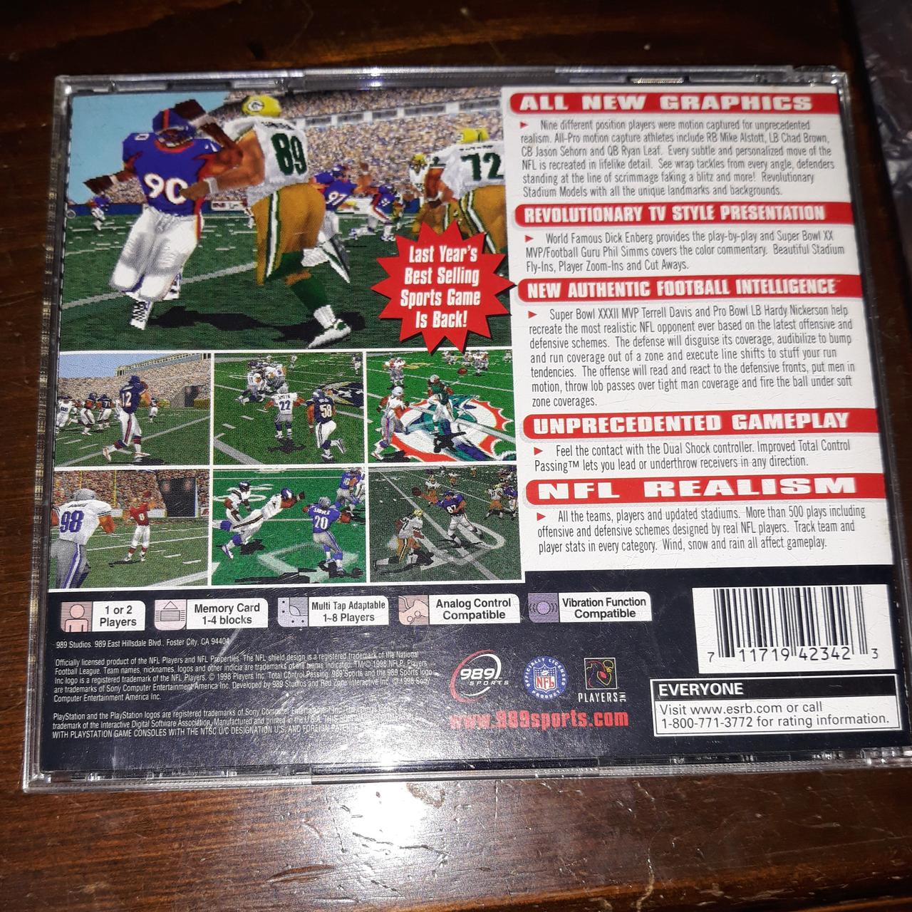 NFL GAMEDAY 99' PLAYSTATION 1 GAME. EVERYTHING IS - Depop