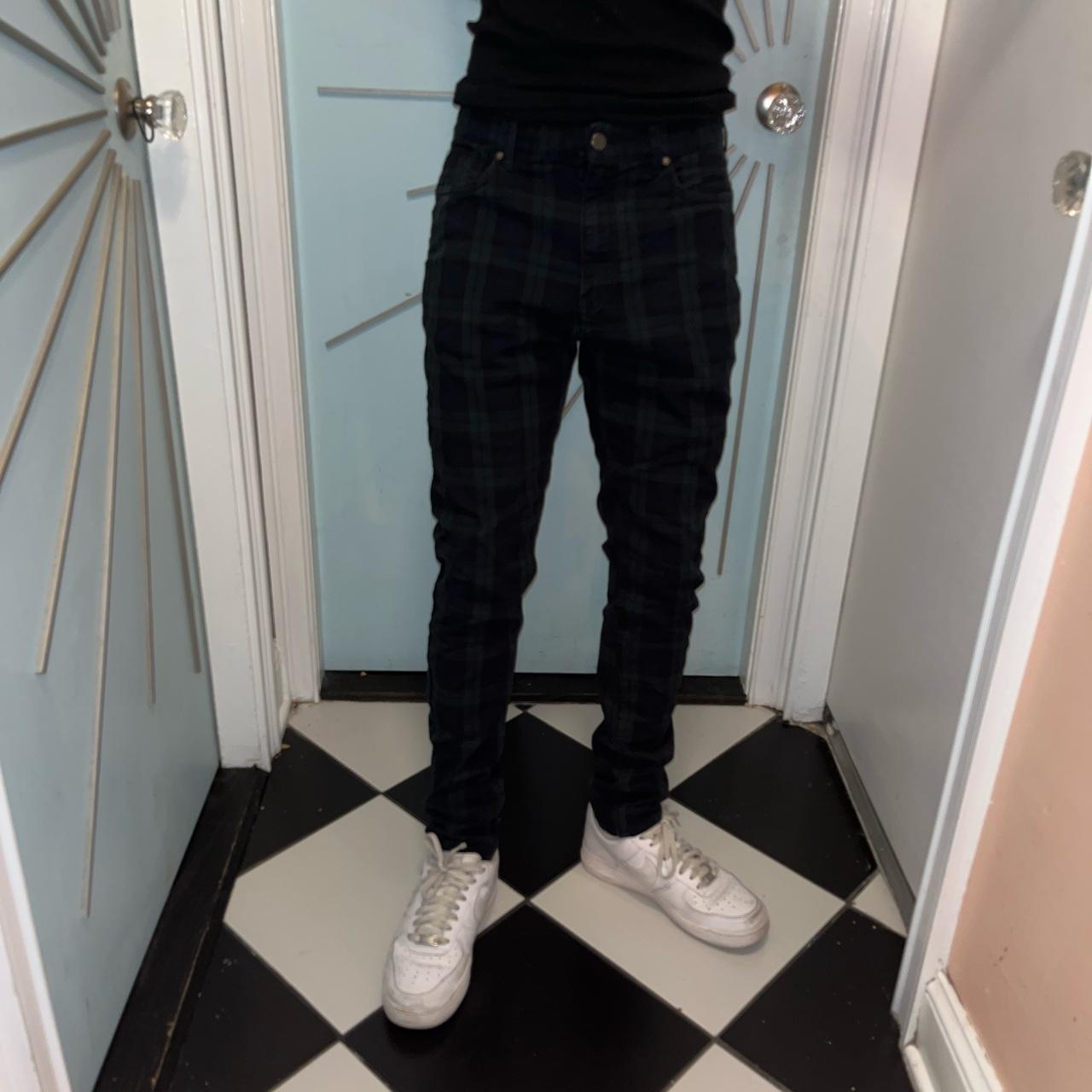 Plaid skinny pants by H&M size 31x30. Could look... Depop