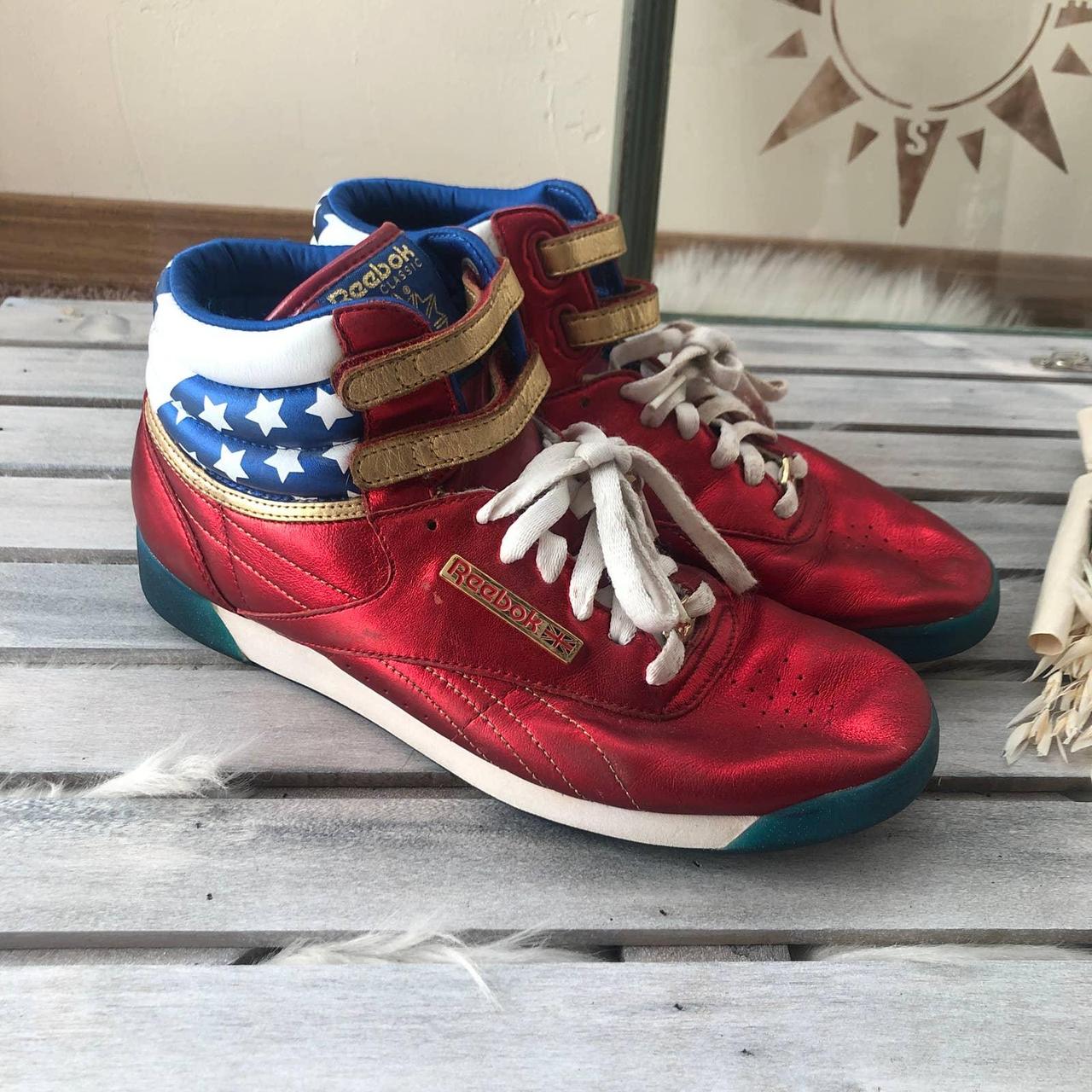 reebok freestyle wonder woman sneakers